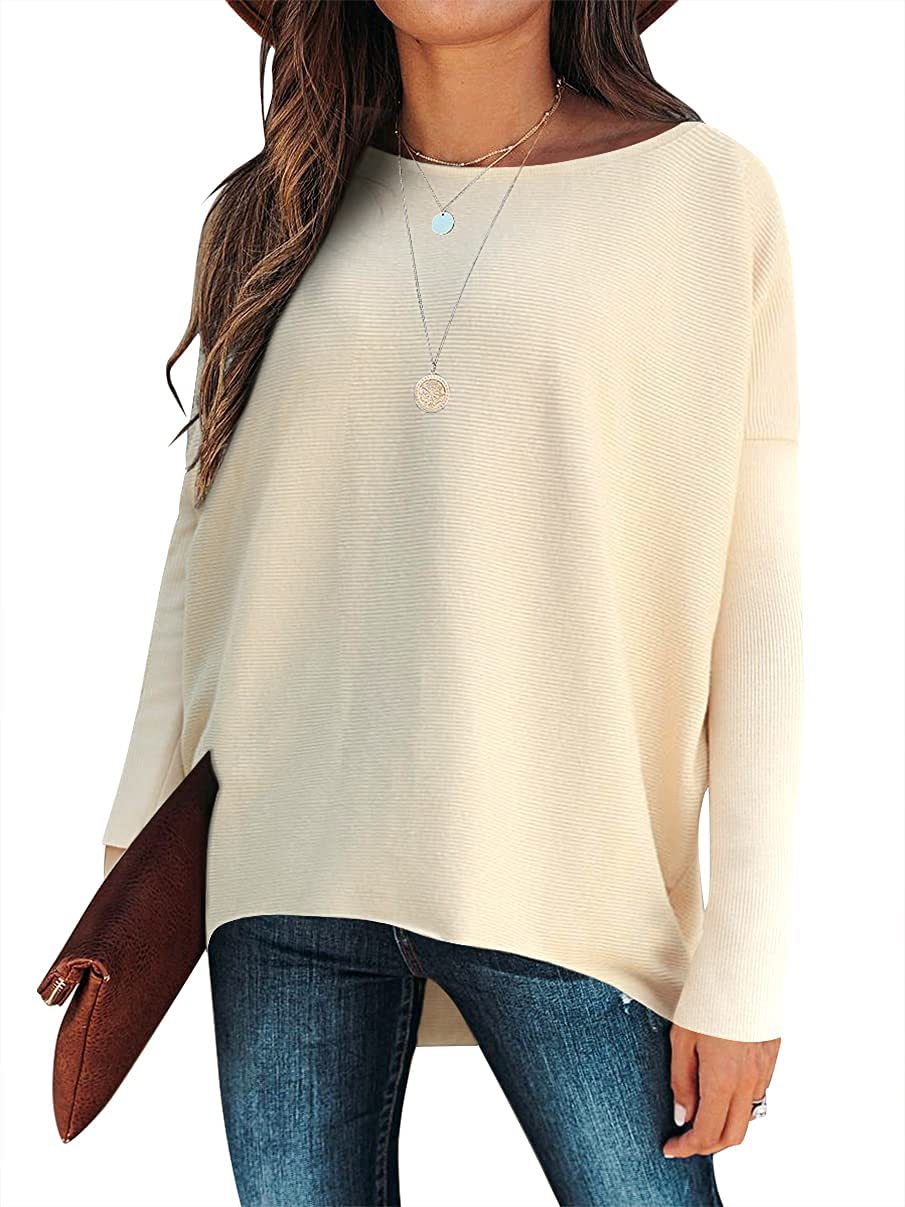 ✨Gorąca wyprzedaż⭐damski sweter z dzianiny o nieregularnym, oversize&#39;owym rękawie typu Dolman